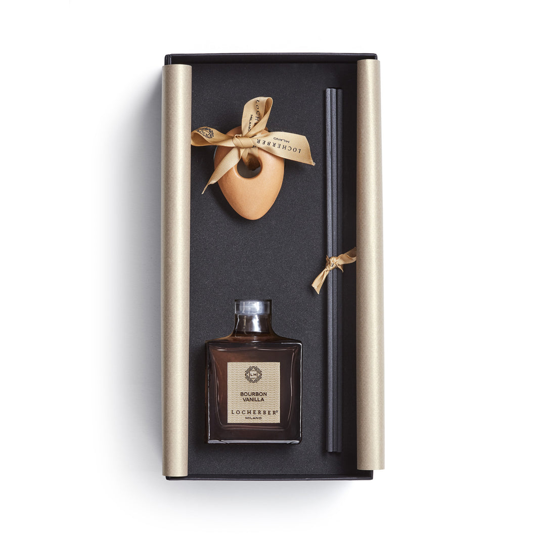 Bourbon Vanilla - 250ml diffuser with wood nut in an elegant gift box